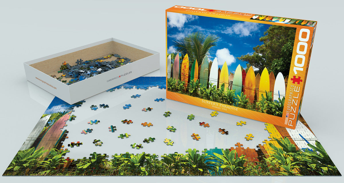 EuroGraphics Surfer's Paradise Hawaii-1000 Pcs Puzzle - Laadlee