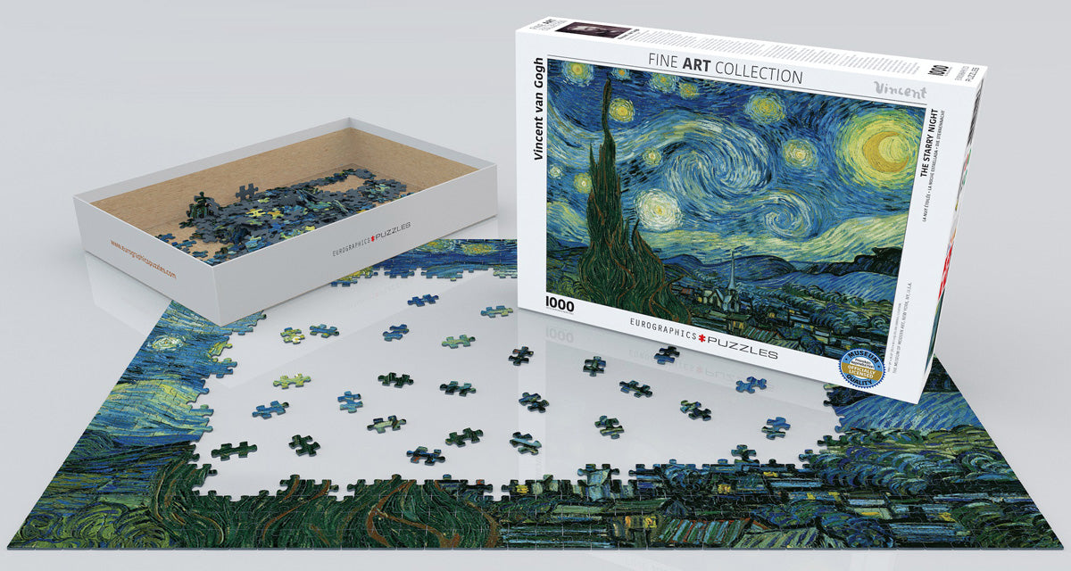 EuroGraphics Starry Night By Vincent Van Gogh 1000 Pieces Puzzle - Laadlee