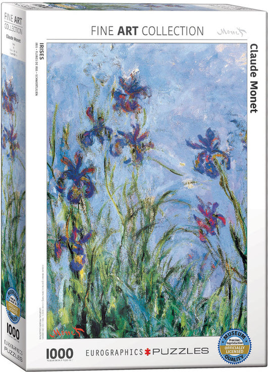 EuroGraphics Irises (Detail) by Claude Monet 1000 Pieces Puzzle - Laadlee