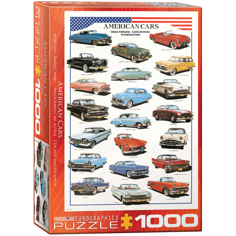 EuroGraphics American Cars 1000 Pieces Puzzle - Laadlee
