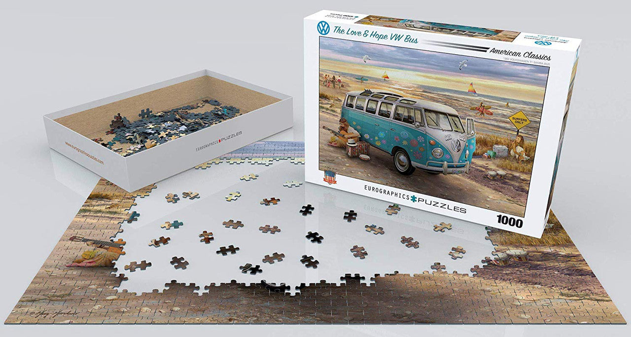 EuroGraphics The Love & Hope Vw Bus 1000 Pieces Puzzle - Laadlee
