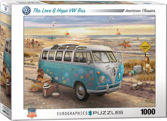EuroGraphics The Love & Hope Vw Bus 1000 Pieces Puzzle - Laadlee