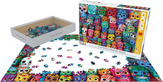 EuroGraphics Traditional Mexican Skulls 1000 Piece Puzzle - Laadlee