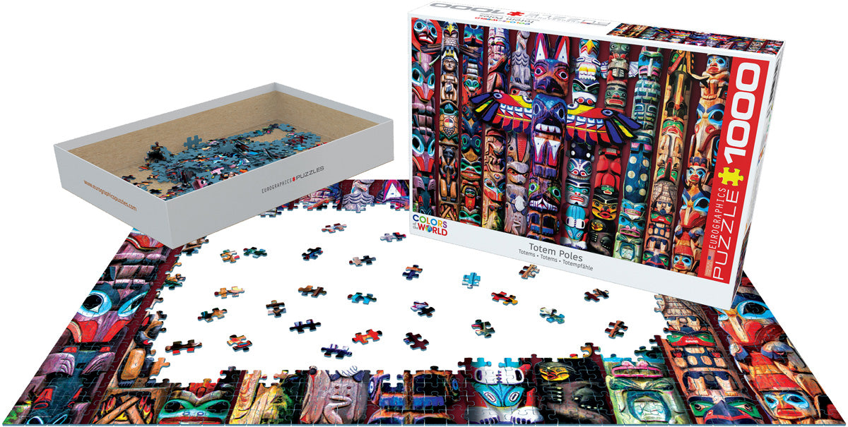 EuroGraphics Canadian Totem Poles 1000 Piece Puzzle - Laadlee