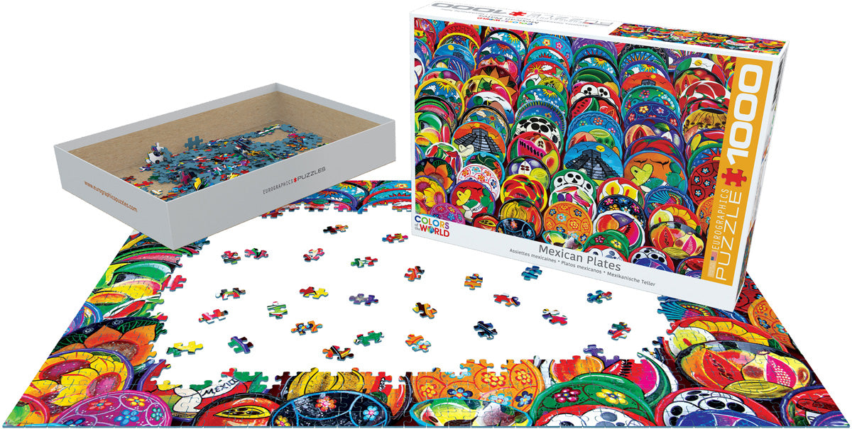 EuroGraphics Mexican Ceramic Plates 1000 Piece Puzzle - Laadlee