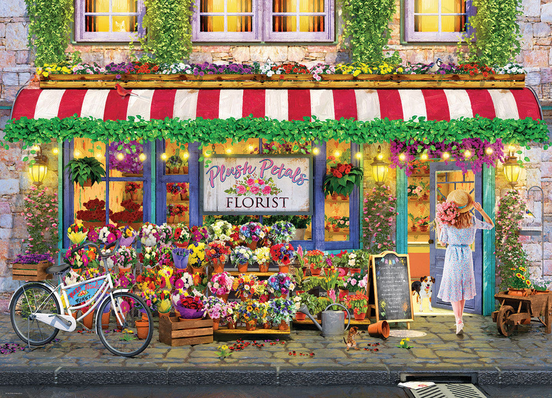 EuroGraphics Plush Petals Florist 1000-Piece Puzzle - Laadlee