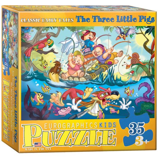 EuroGraphics The Three Little Pigs 35 Pieces Puzzle - Laadlee