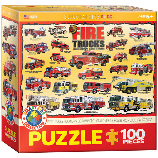 EuroGraphics Fire Trucks 100 Pieces Puzzle - Laadlee