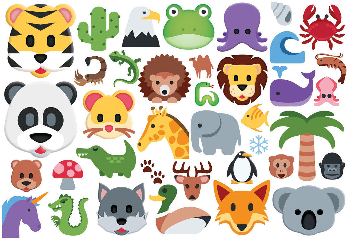 EuroGraphics Emojipuzzle-Wild Animals 100 Piece Puzzle - Laadlee