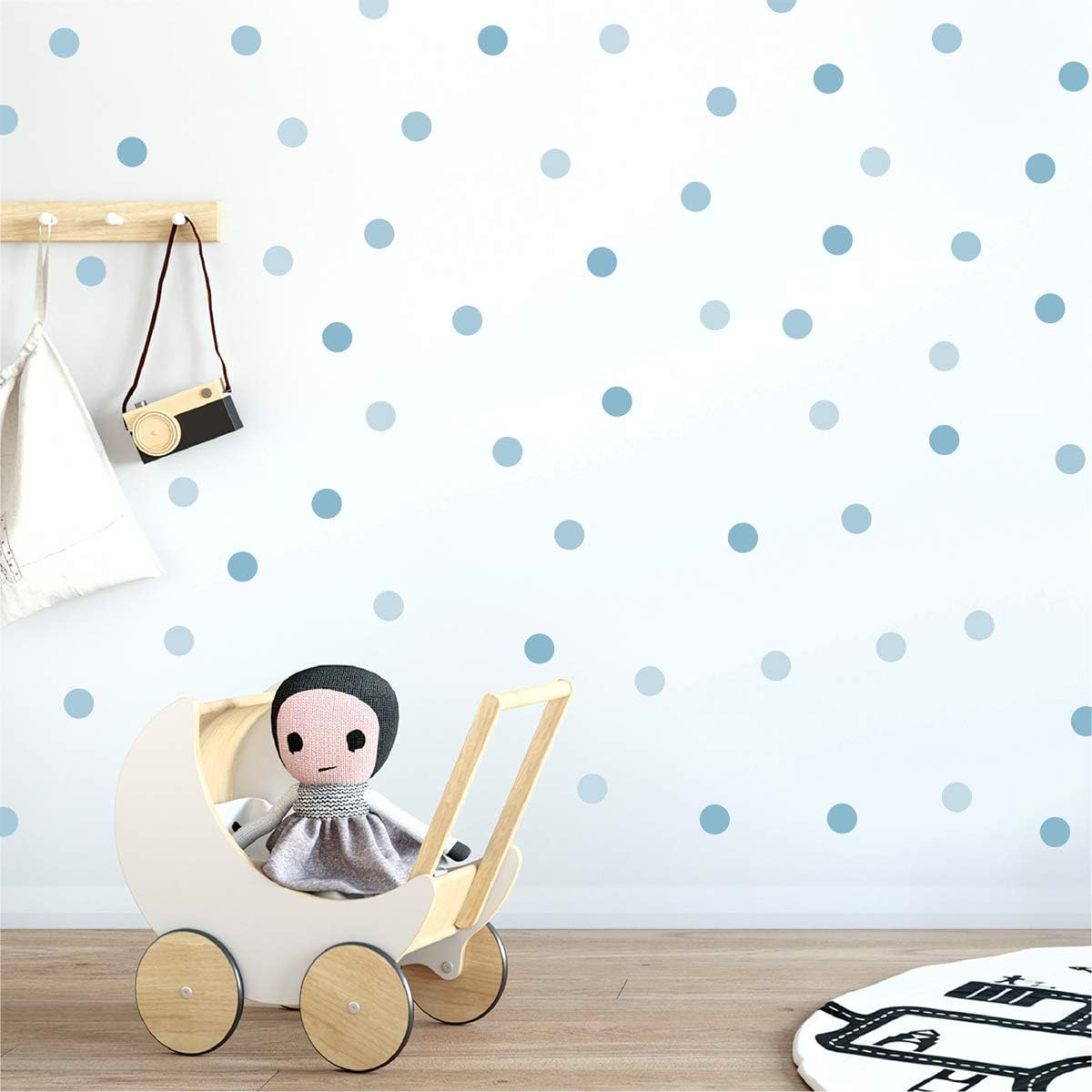 My Nametags Wall Stickers - Blue Dots - Laadlee