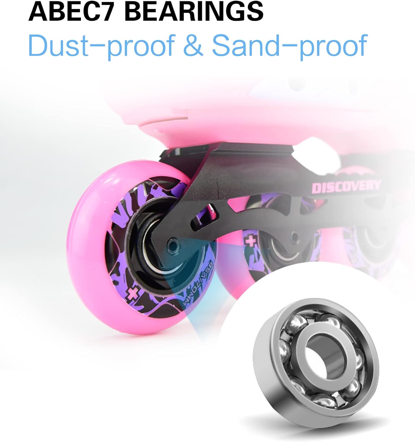 Micro Skates Discovery - Pink with Brake Set (Size 33-36) - Laadlee