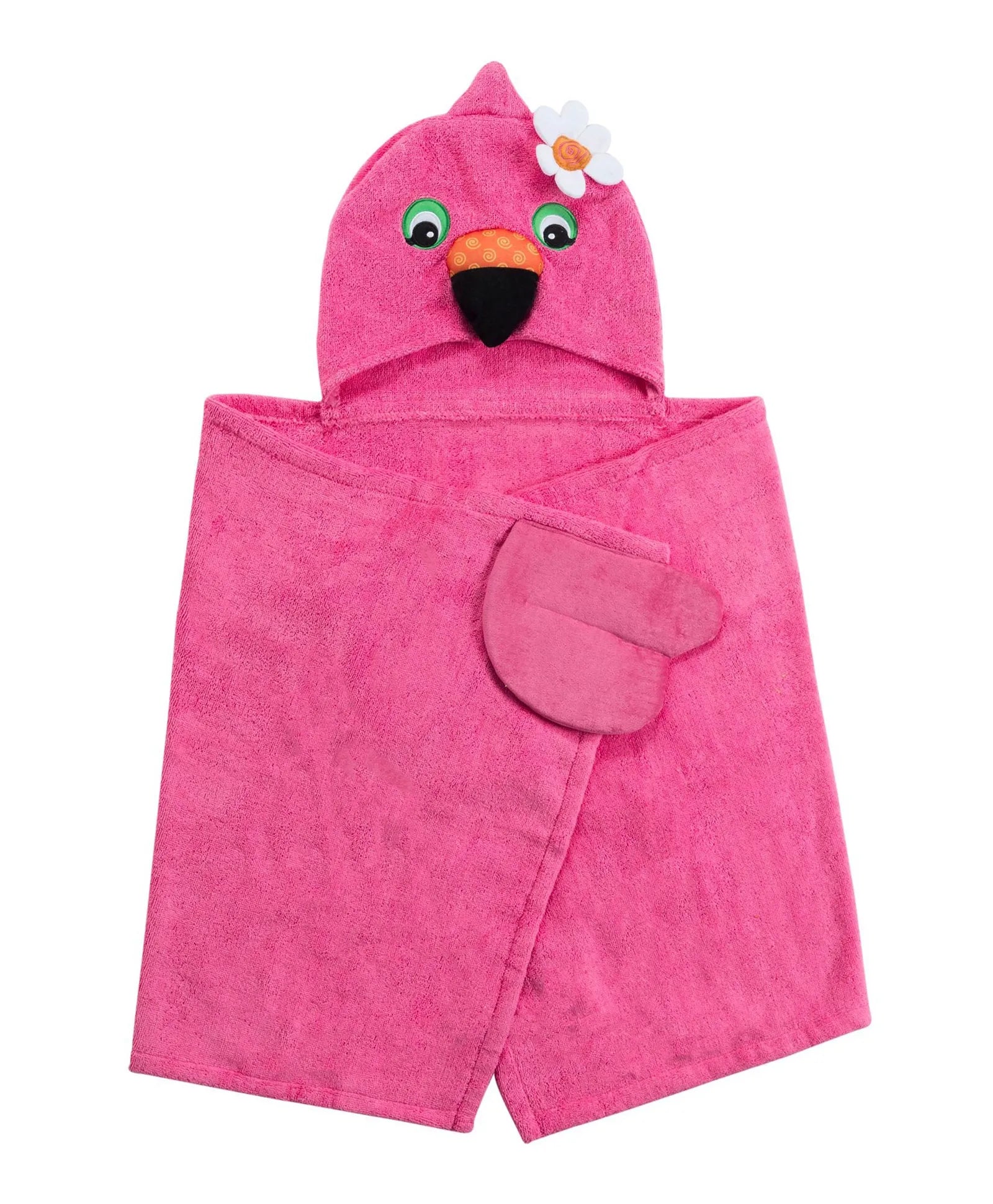 Zoocchini Hooded Towel - Franny the Flamingo - Laadlee
