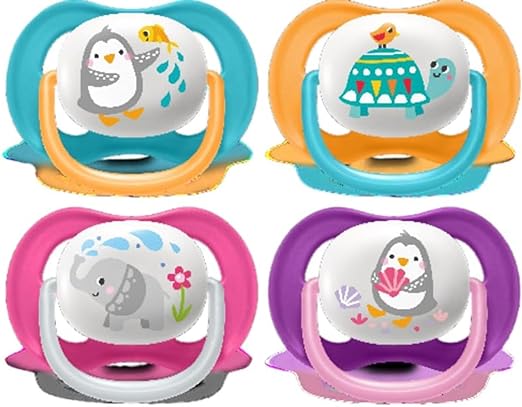 Philips Avent Ultra Air Freeflow Soother Silicone Animals Mixed (6M - 18M) (Pack of 2) - Laadlee