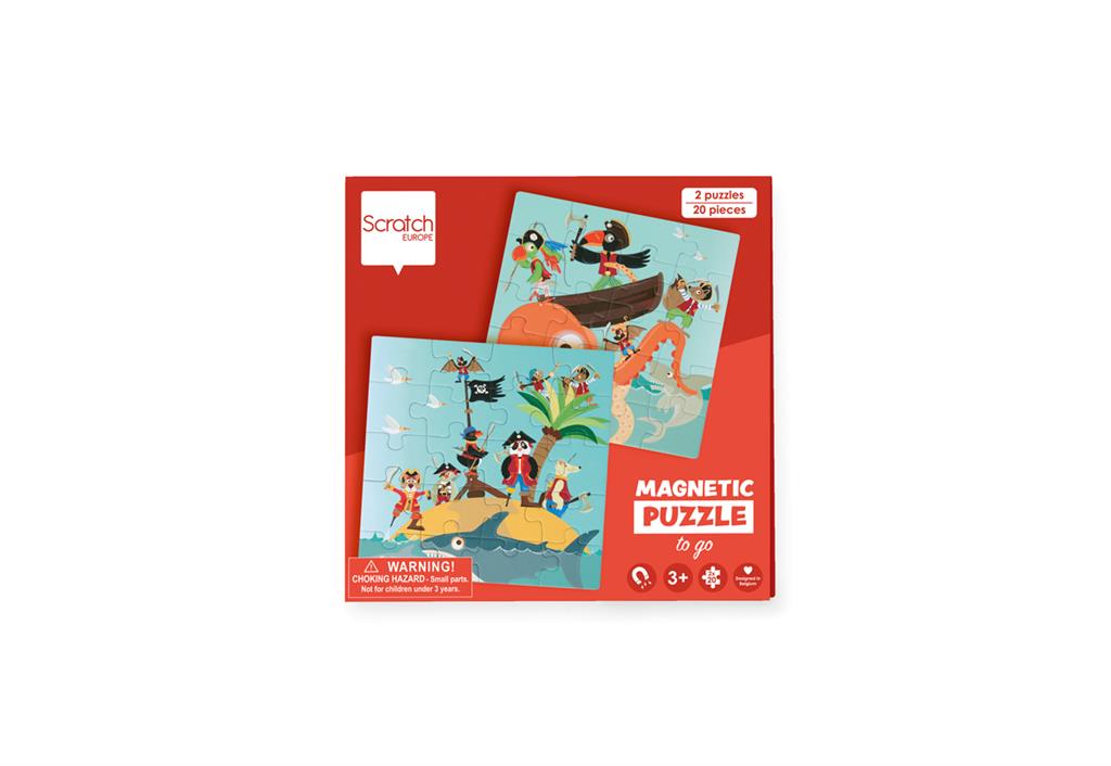 Scratch Europe Magnetic Puzzle Book To Go - Pirates - Laadlee