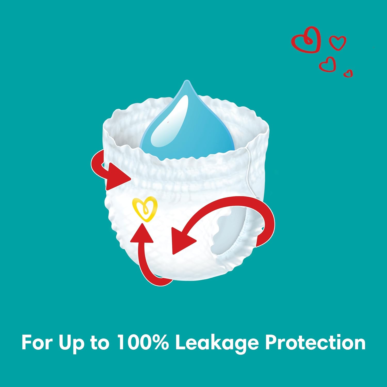 Pampers Baby-Dry Pants Diapers with Aloe Vera Lotion, 360 Fit & up to 100% Leakproof, Size 6, 16-21kg, Double Giant Box, 152 Count - Laadlee