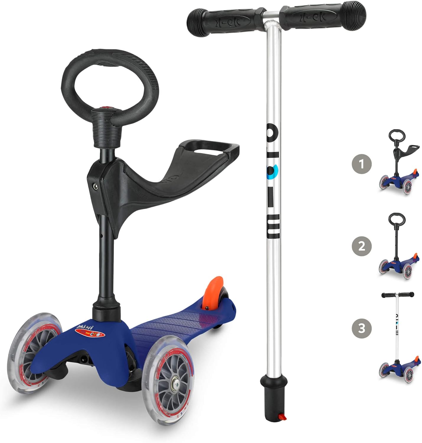 Micro Mini 3 In 1 Classic Scooter - Blue - Laadlee