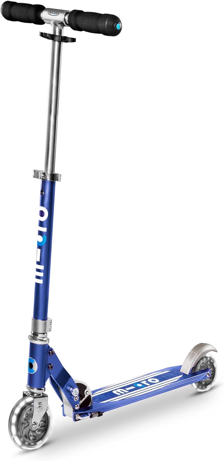 Micro Sprite Scooter with LED Wheels - Blue Stripe - Laadlee