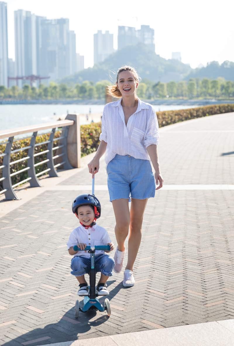 Micro Mini 3-in-1 Deluxe Plus Scooter- Ice Blue - Laadlee