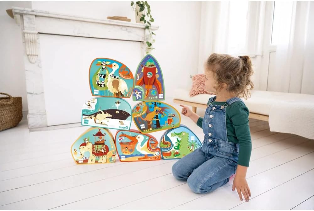 Scratch Europe Elephant Contour Puzzle 37 Pieces - Laadlee