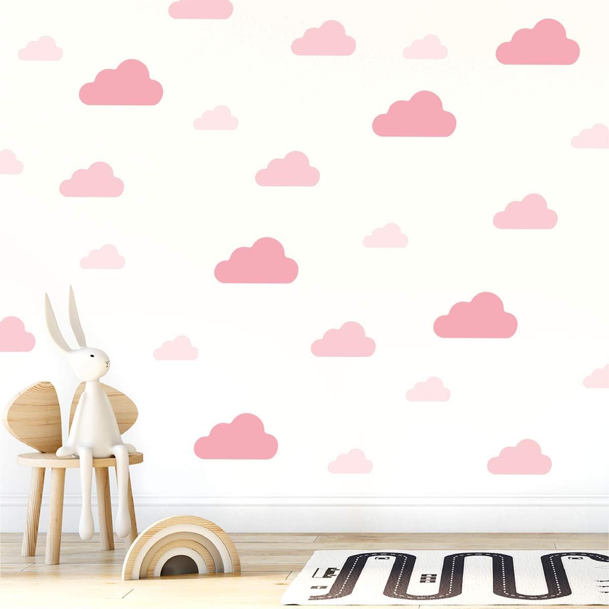 My Nametags Wall Stickers - Pink Clouds - Laadlee