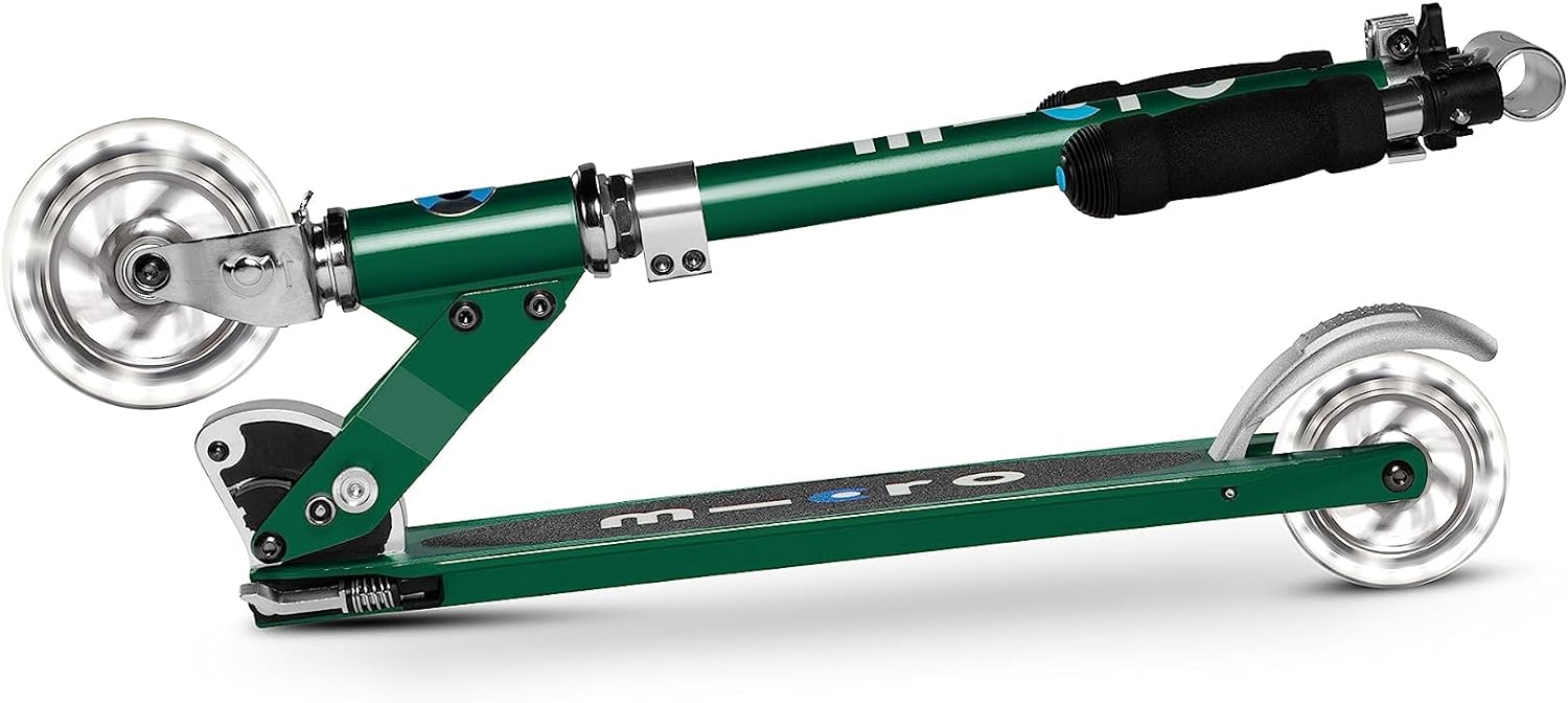 Micro Sprite Forest Scooter with LED Wheels - Green - Laadlee