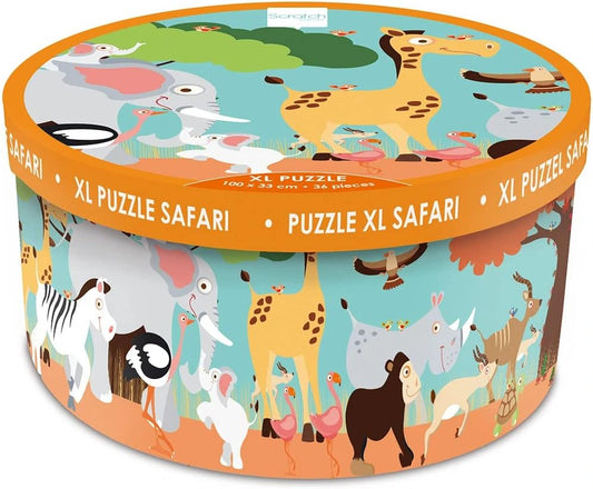 Scratch Europe Safari 36 Puzzle Pieces - Laadlee