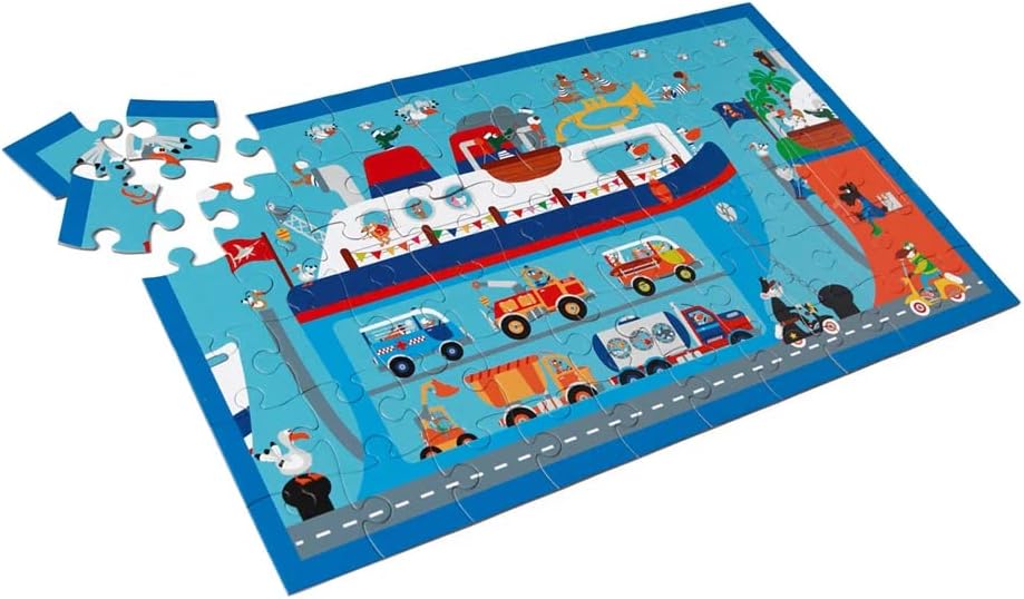 Scratch Europe Puzzle Ferry Boat 60 Pieces - Laadlee