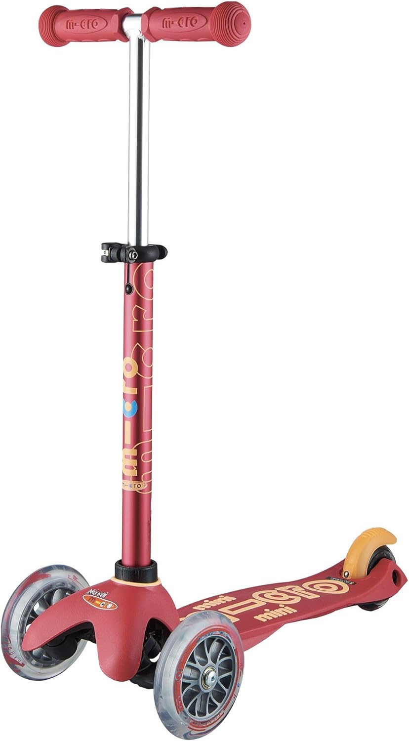 Micro Mini 3 In 1 Deluxe Plus Scooter - Ruby Red - Laadlee
