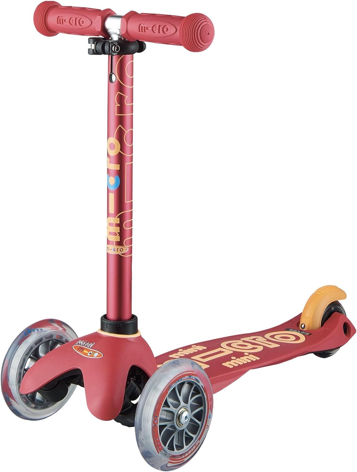 Micro Mini 3 In 1 Deluxe Plus Scooter - Ruby Red - Laadlee