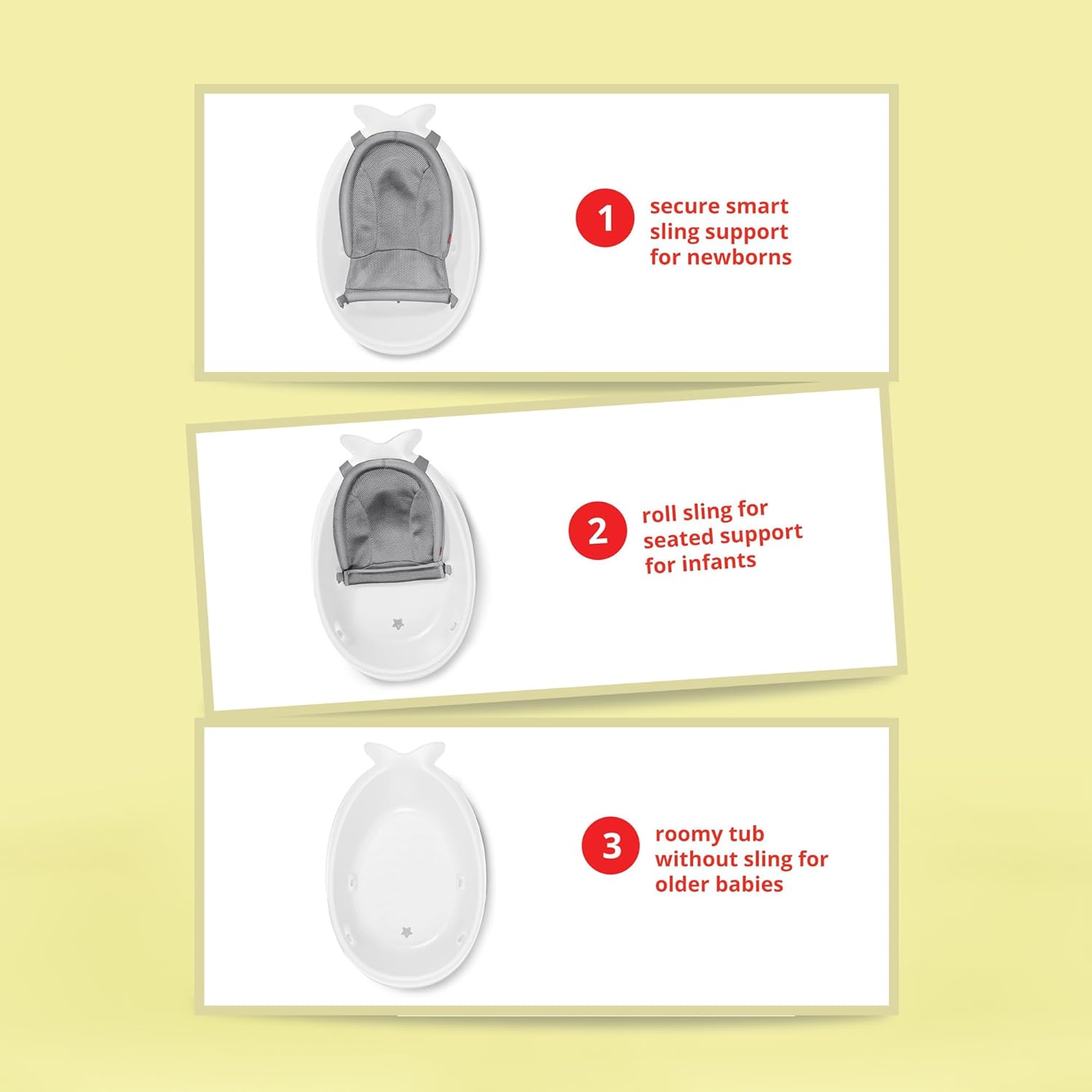 Skip Hop Moby Smart Sling 3 - Stage Tub - White - Laadlee