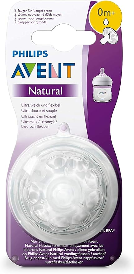 Philips Avent Natural 2.0 Teats 0 M (Pack of 2) - Laadlee