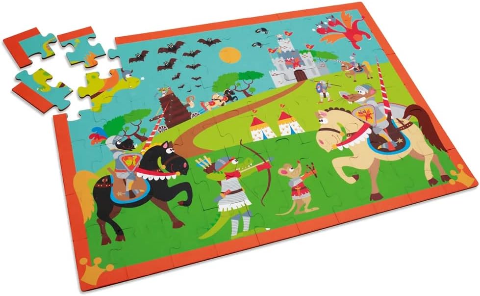 Scratch Europe Knight's Battle 60 Pieces Puzzle - Laadlee