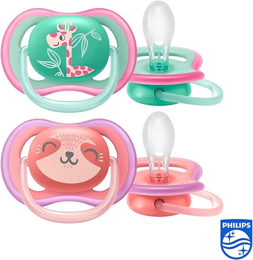 Philips Avent Freeflow Silicone Ultra Air Soother 18M+ (Pack of 2) - Laadlee