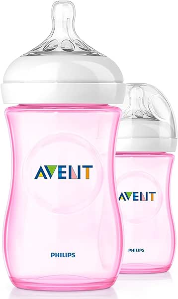 Philips Avent Natural Baby Feeding Bottle 260ml - Pink (Pack of 2) - Laadlee