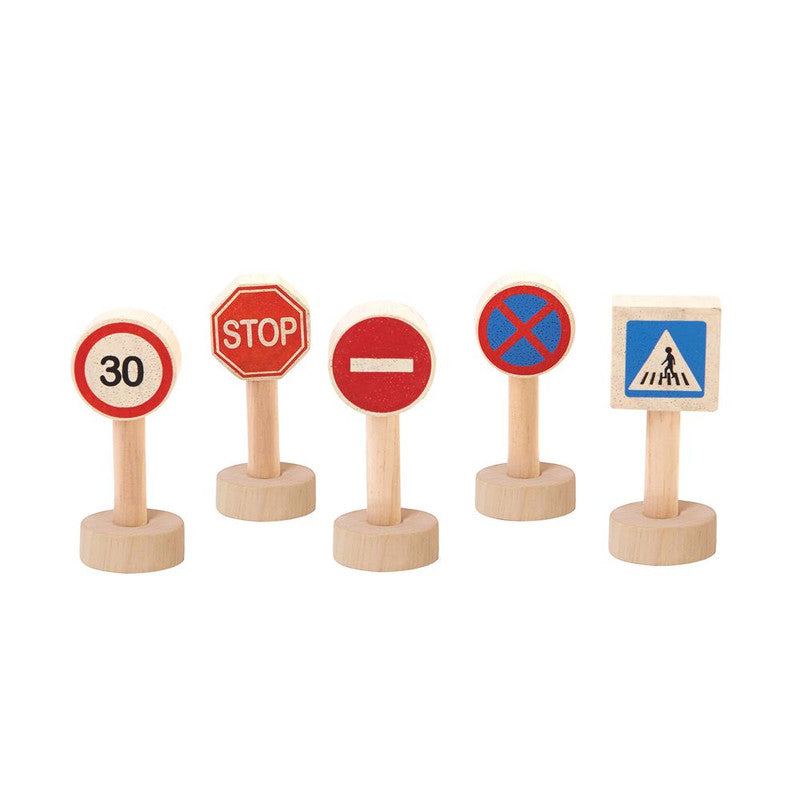 PlanToys Set Of Traffic Signs & Lights - Laadlee