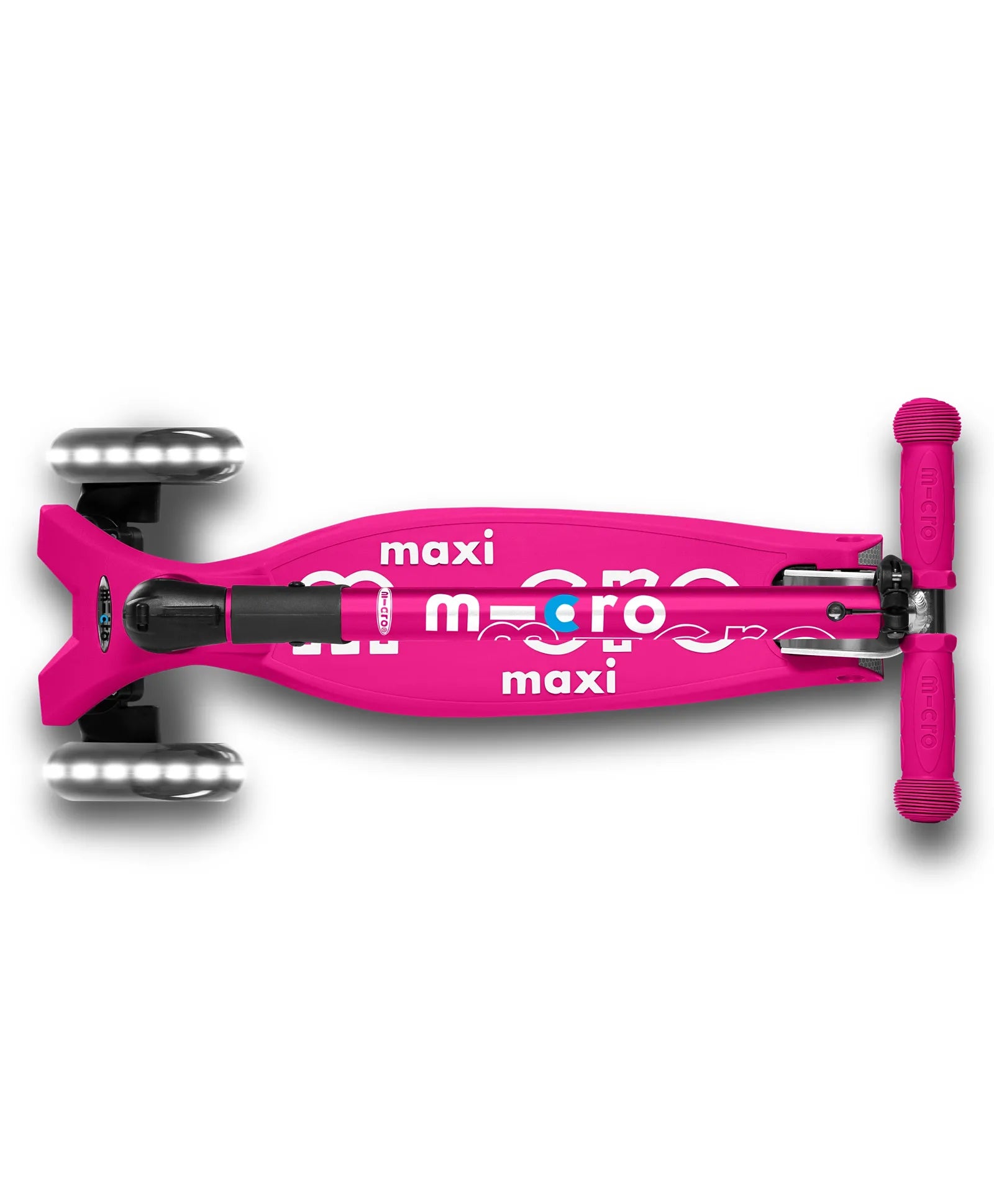 Micro Maxi Deluxe Foldable LED Scooter - Shocking Pink - Laadlee