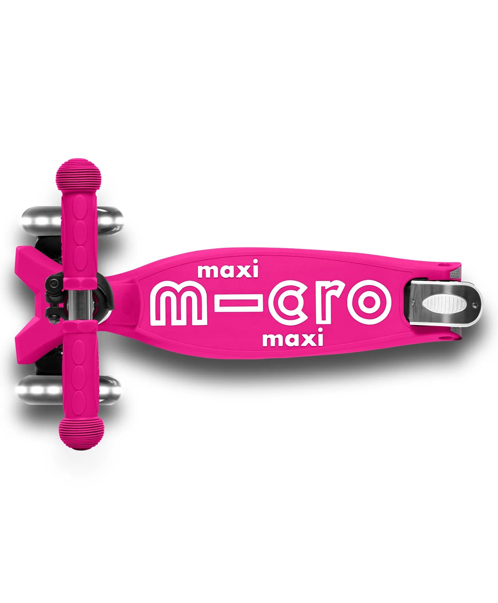 Micro Maxi Deluxe Foldable LED Scooter - Shocking Pink - Laadlee
