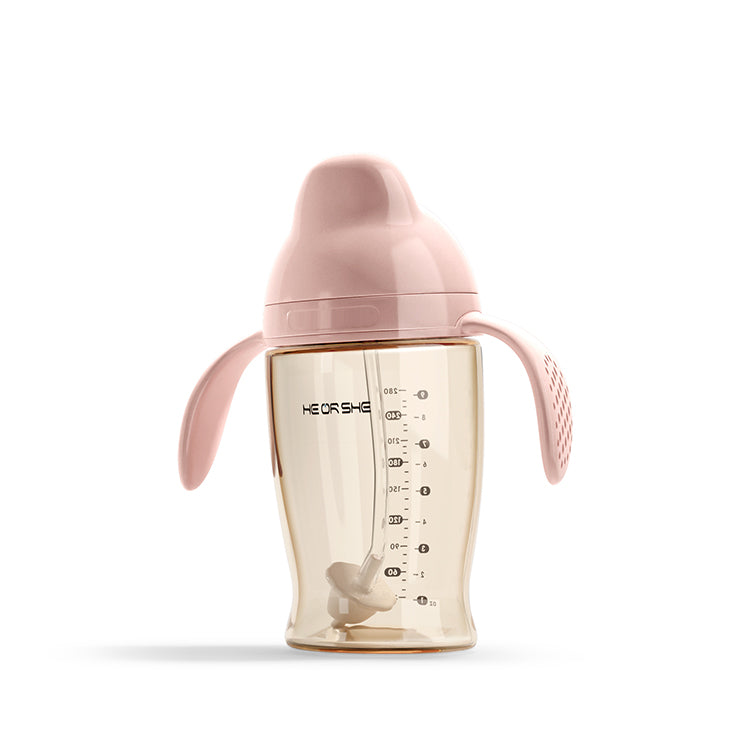 Heorshe - Dental Care Baby Sippy Cup 280ml - Pink - Laadlee