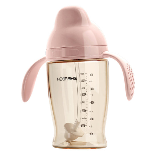 Heorshe - Dental Care Baby Sippy Cup 280ml - Pink - Laadlee