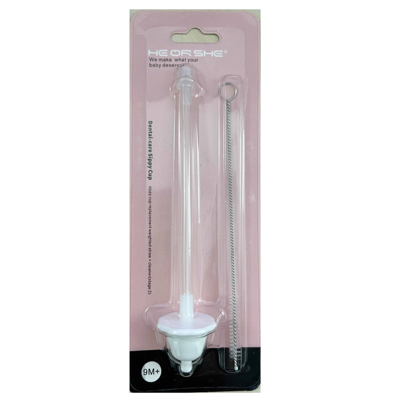 Heorshe - Sippy Cup Replacement Weighted Straw + Cleaner (9M+) - Laadlee