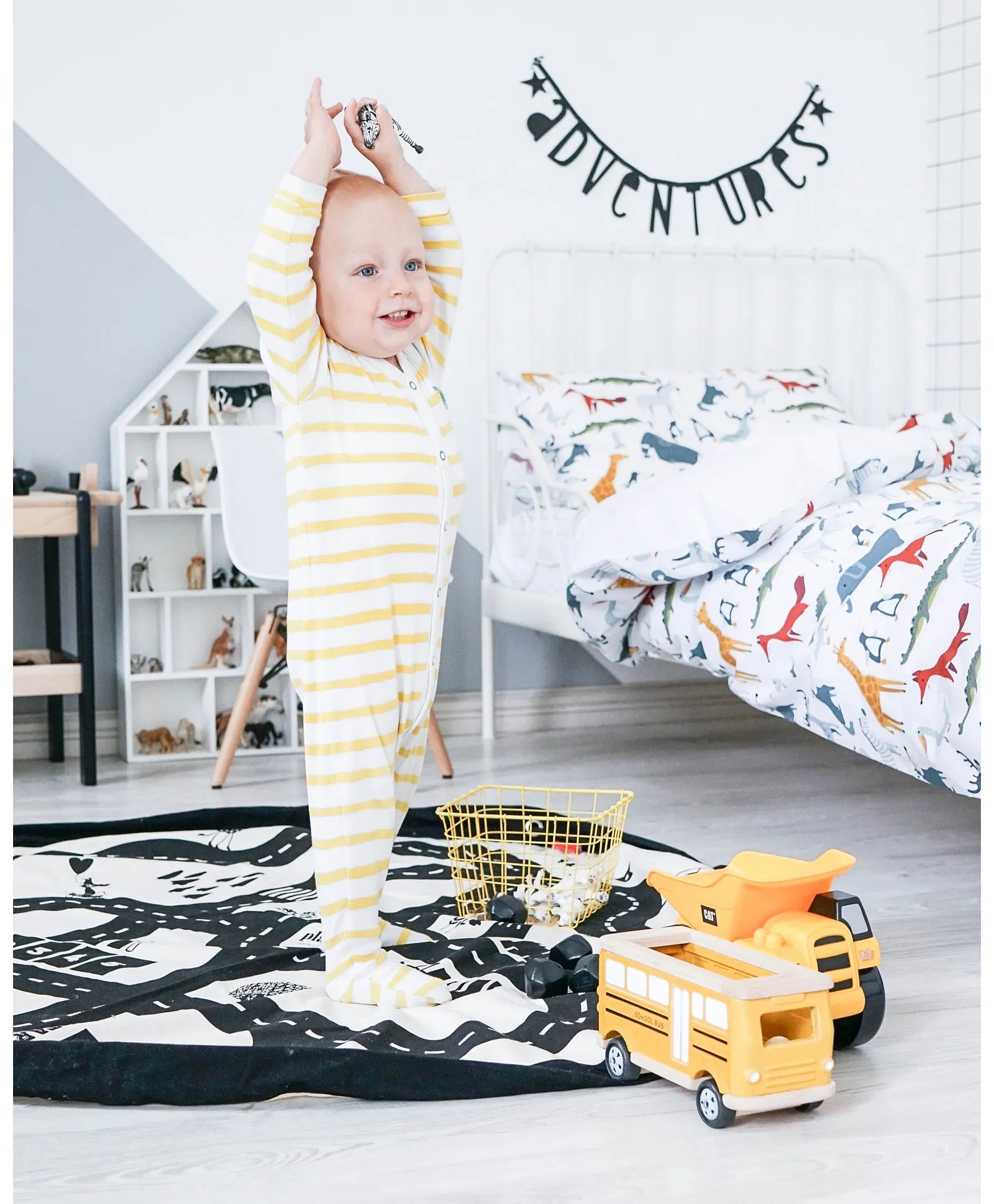 Play & Go Playmat & Storage Bag - Road Map - Laadlee
