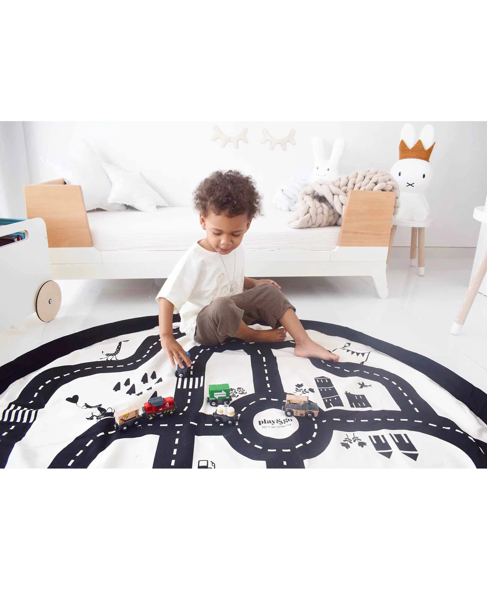 Play & Go Playmat & Storage Bag - Road Map - Laadlee