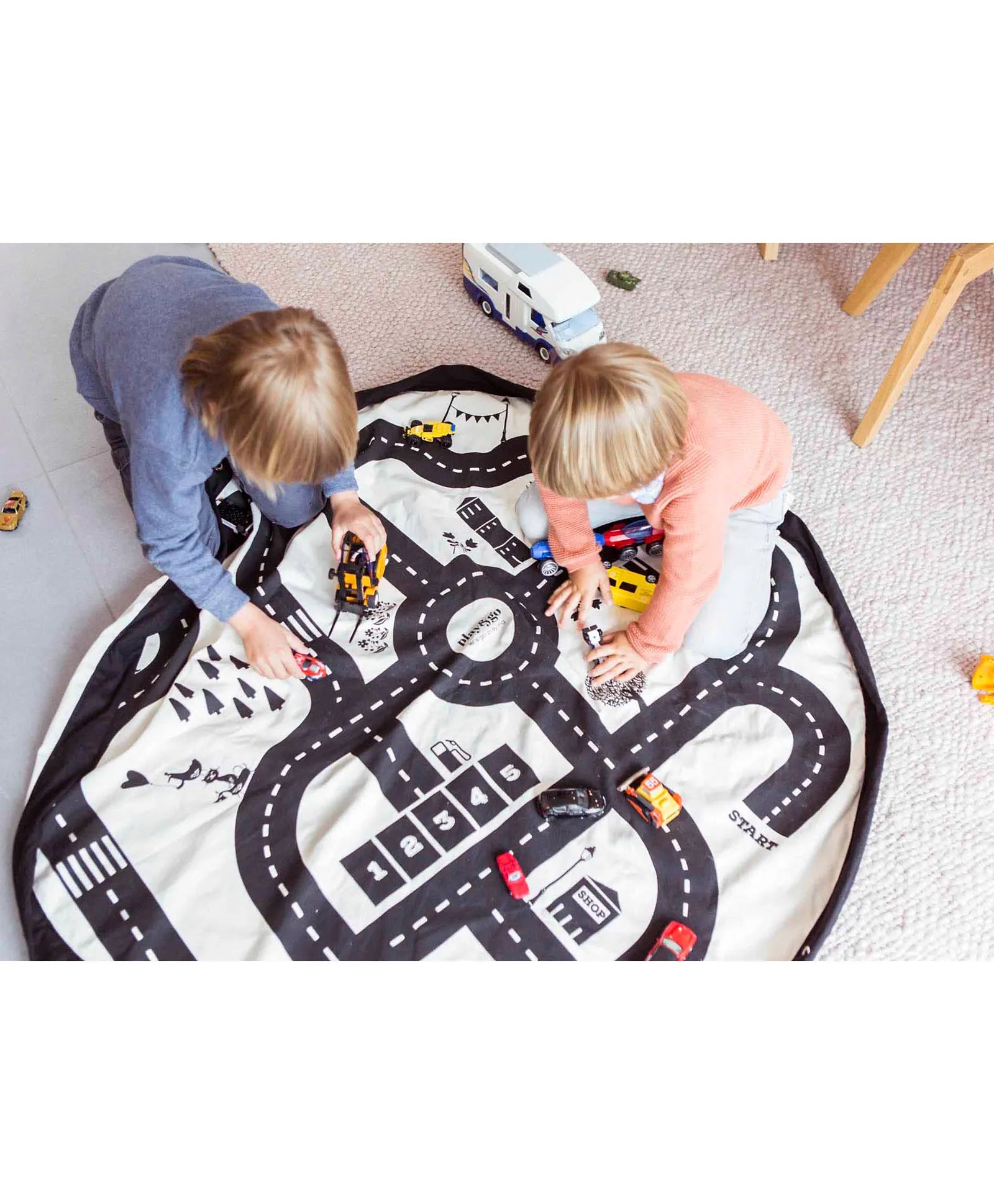 Play & Go Playmat & Storage Bag - Road Map - Laadlee