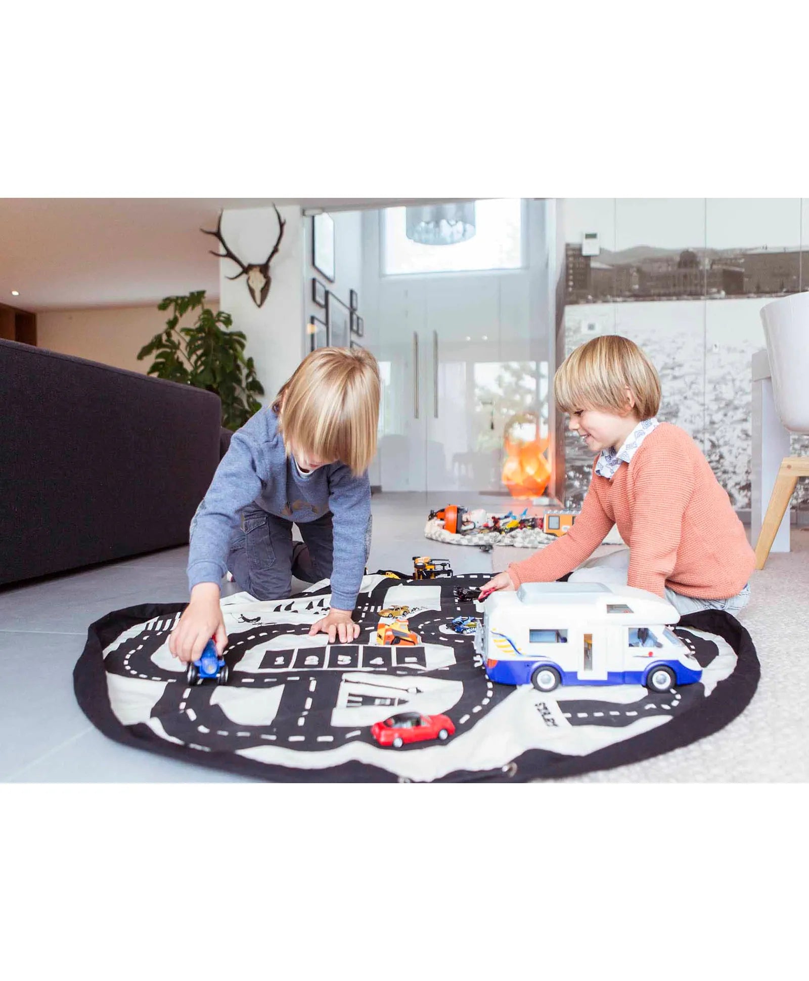 Play & Go Playmat & Storage Bag - Road Map - Laadlee