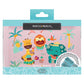 Marcus & Marcus Bento Lunch Box With Two Silicone Removable Compartments - Tropical - Pink - Laadlee