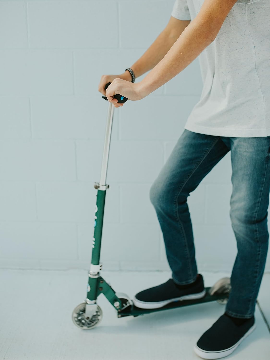 Micro Sprite Forest Scooter with LED Wheels - Green - Laadlee