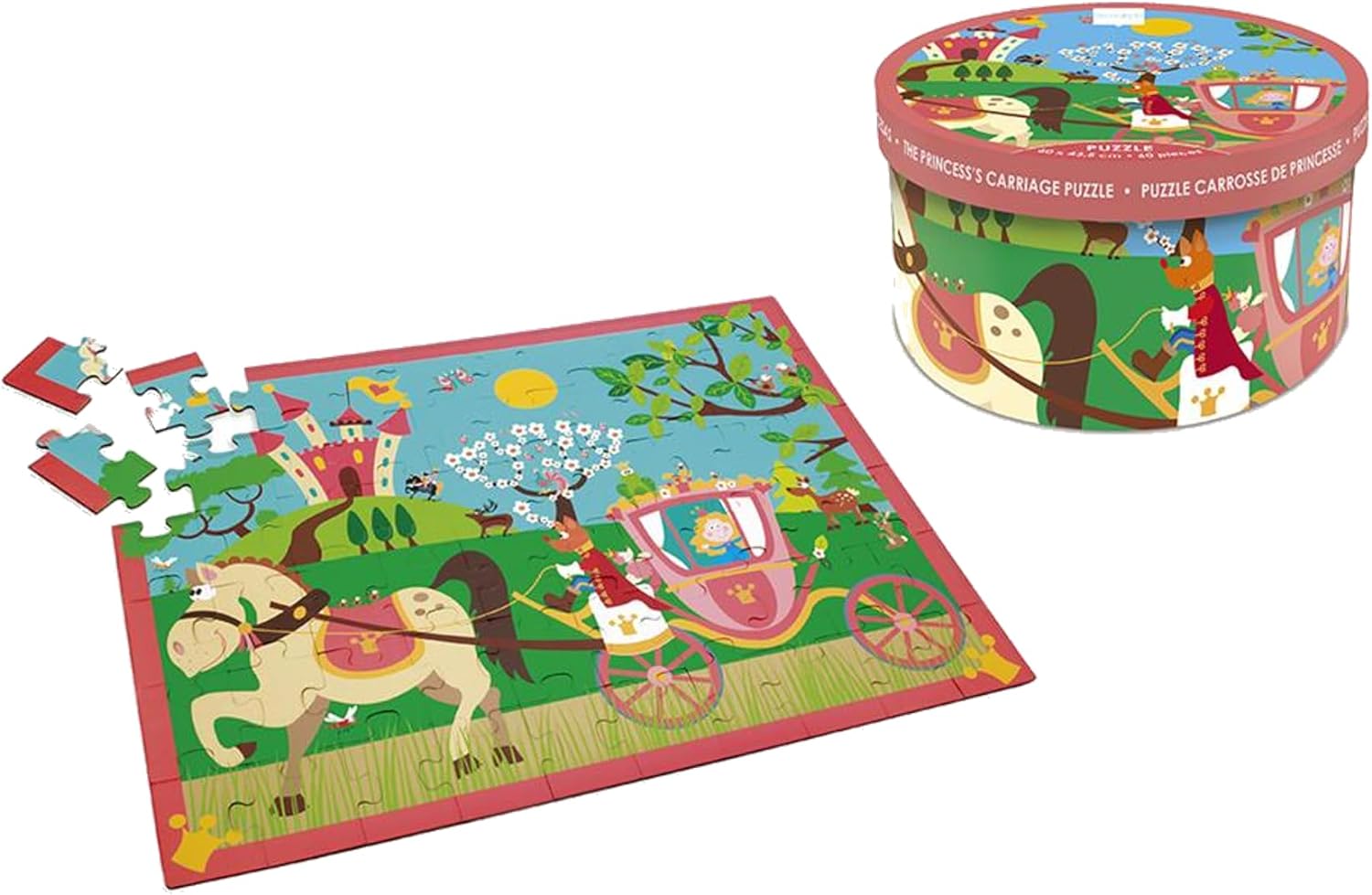 Scratch Europe Princess Carriage 60 Pieces Puzzle - Laadlee