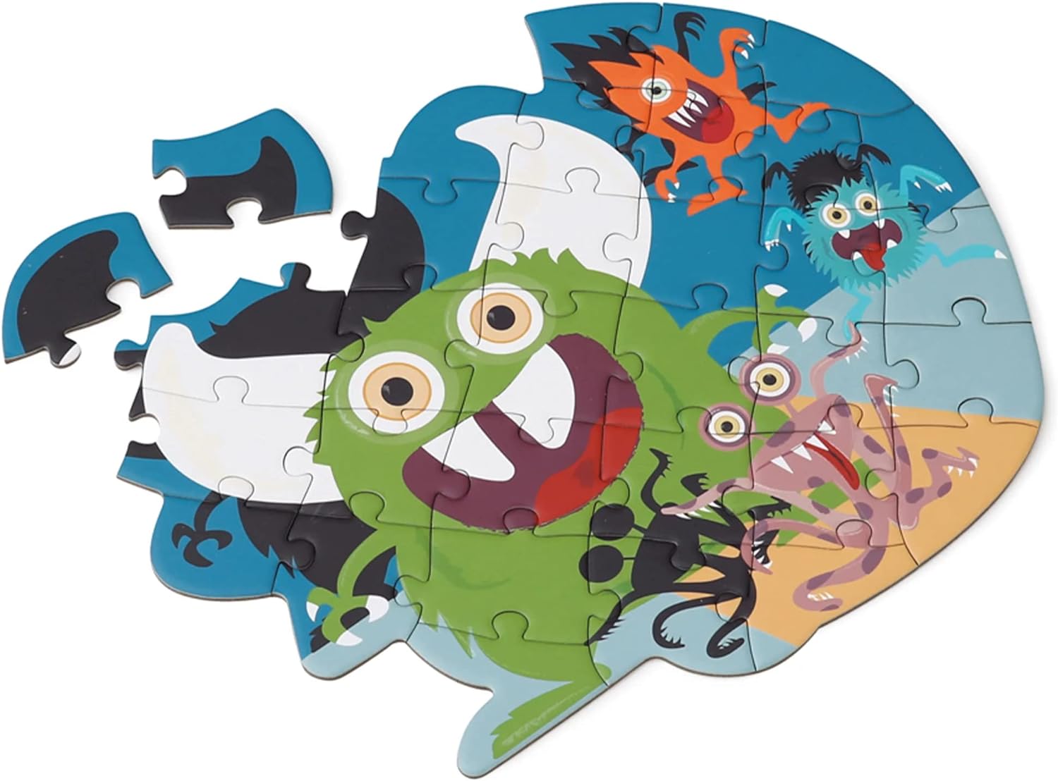 Scratch Europe Contour Puzzle - Monster - Laadlee