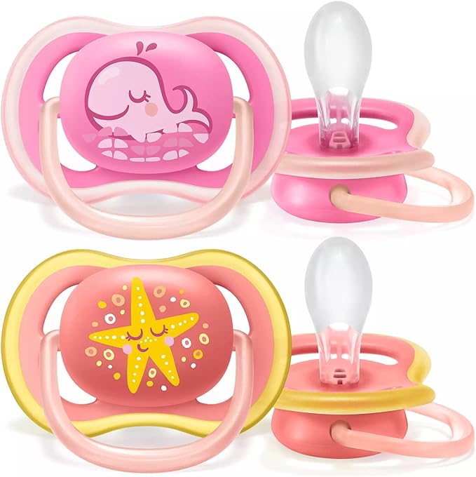 Philips Avent Ultra Air Freeflow Soother Silicone Deco Mixed (6M - 18M) (Pack of 2) - Laadlee