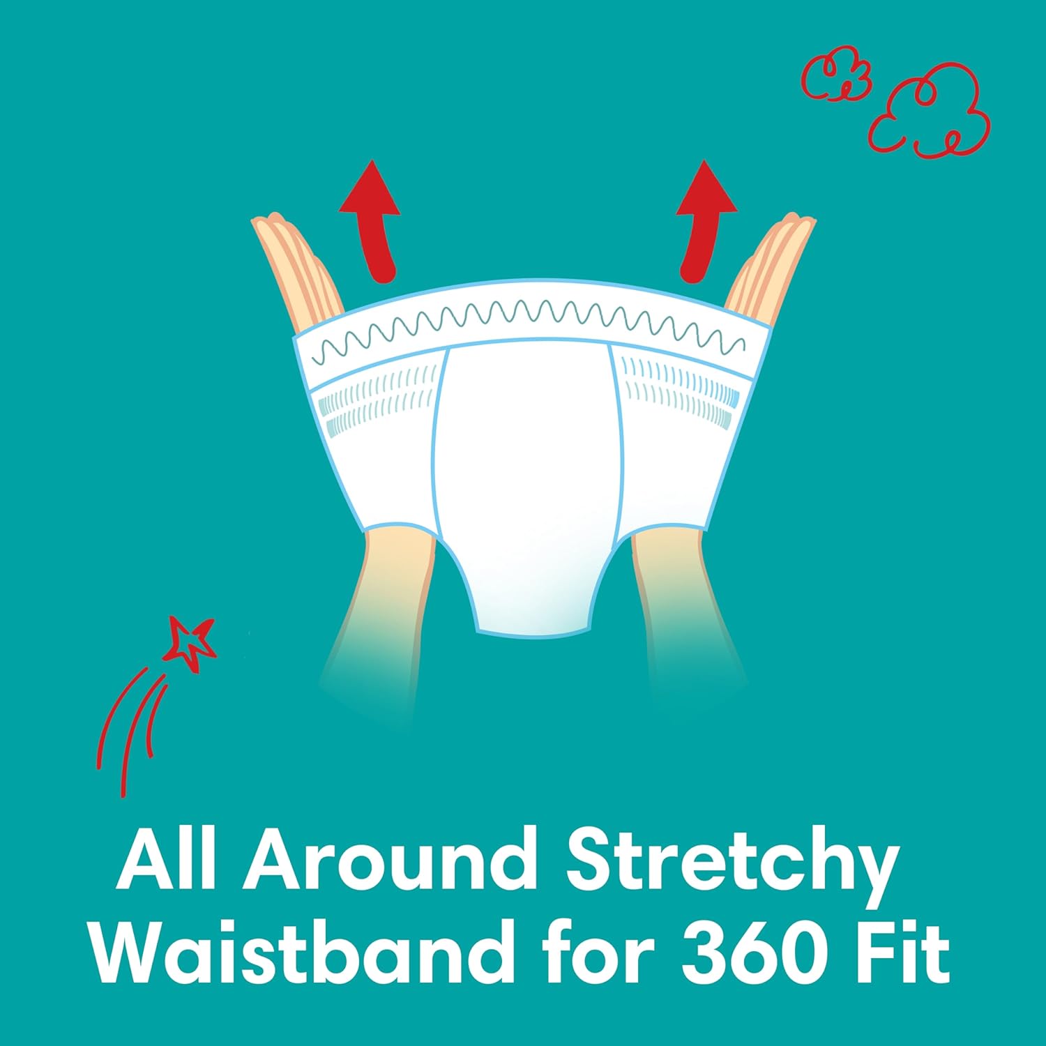 Pampers Baby-Dry Pants Diapers with Aloe Vera Lotion, 360 Fit & up to 100% Leakproof, Size 3, 6-11kg, Double Mega Box, 210 Count - Laadlee